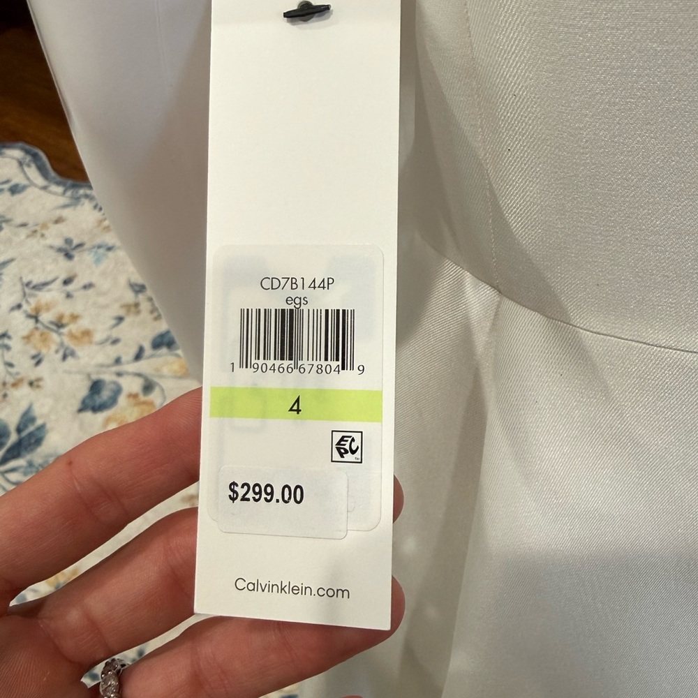 NWT Calvin Klein Wedding Reception White Party Asymmetrical High Low Dress 4 - Picture 8 of 12